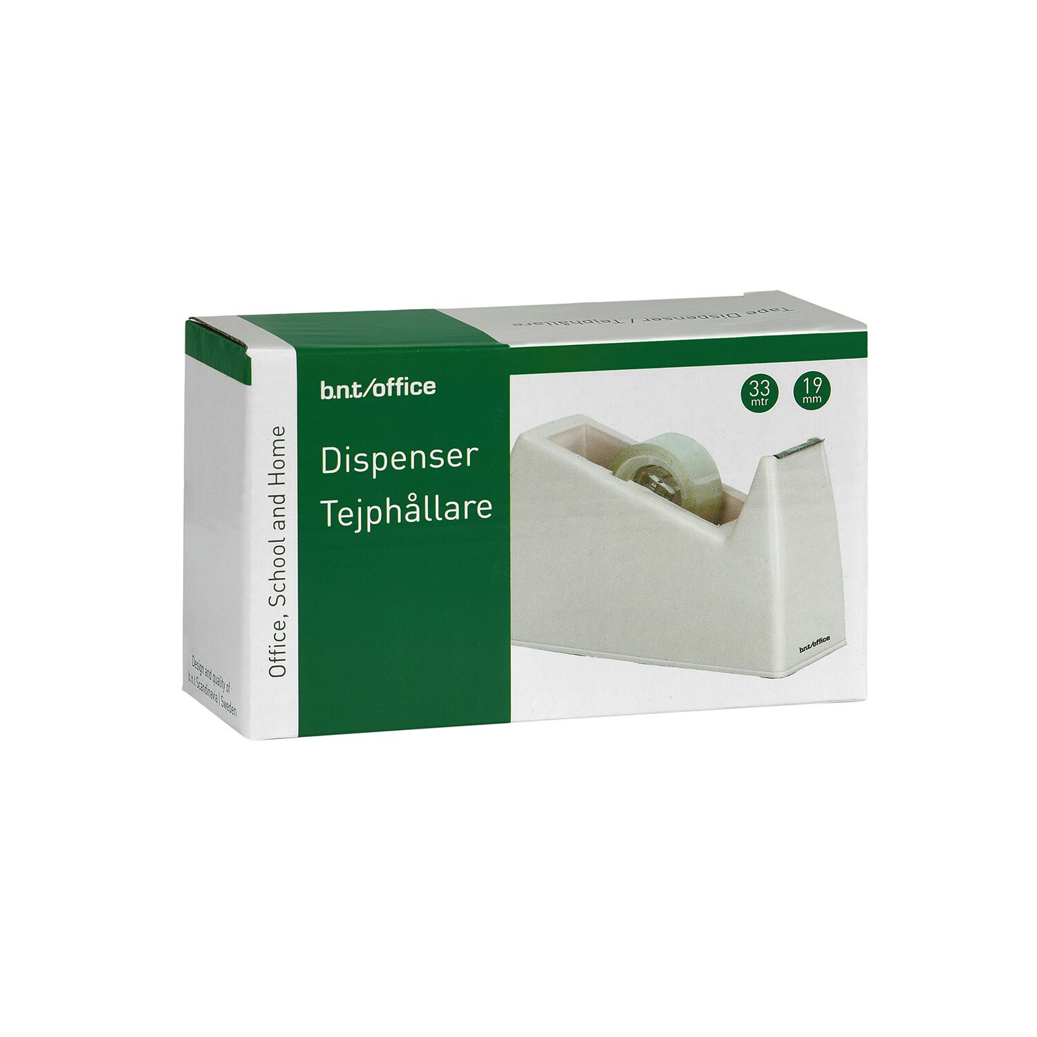 Hvid tapeholder.
