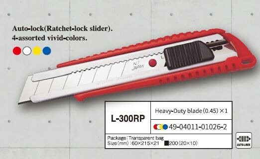 NT Cutter® Brytkniv L-300RP 18mm