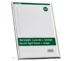 Acrylic sign A5 L/T format.