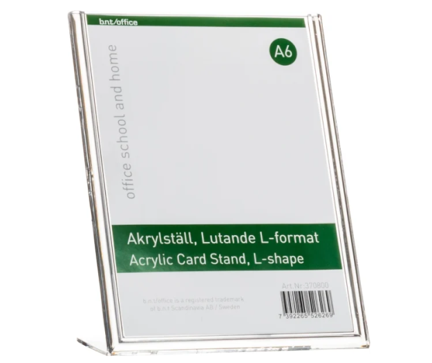 Akrylskilt A6 L/T format