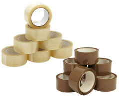 Clear packing tape 5cm 66 meters. Even silent!