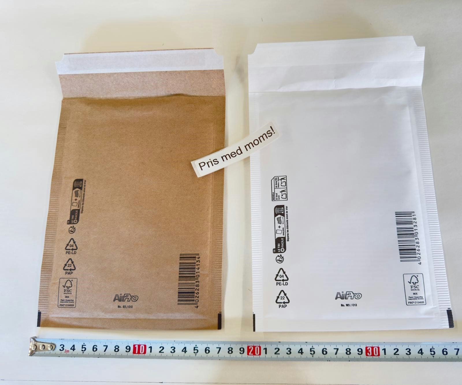 Bubble mailers size C 15x21cm