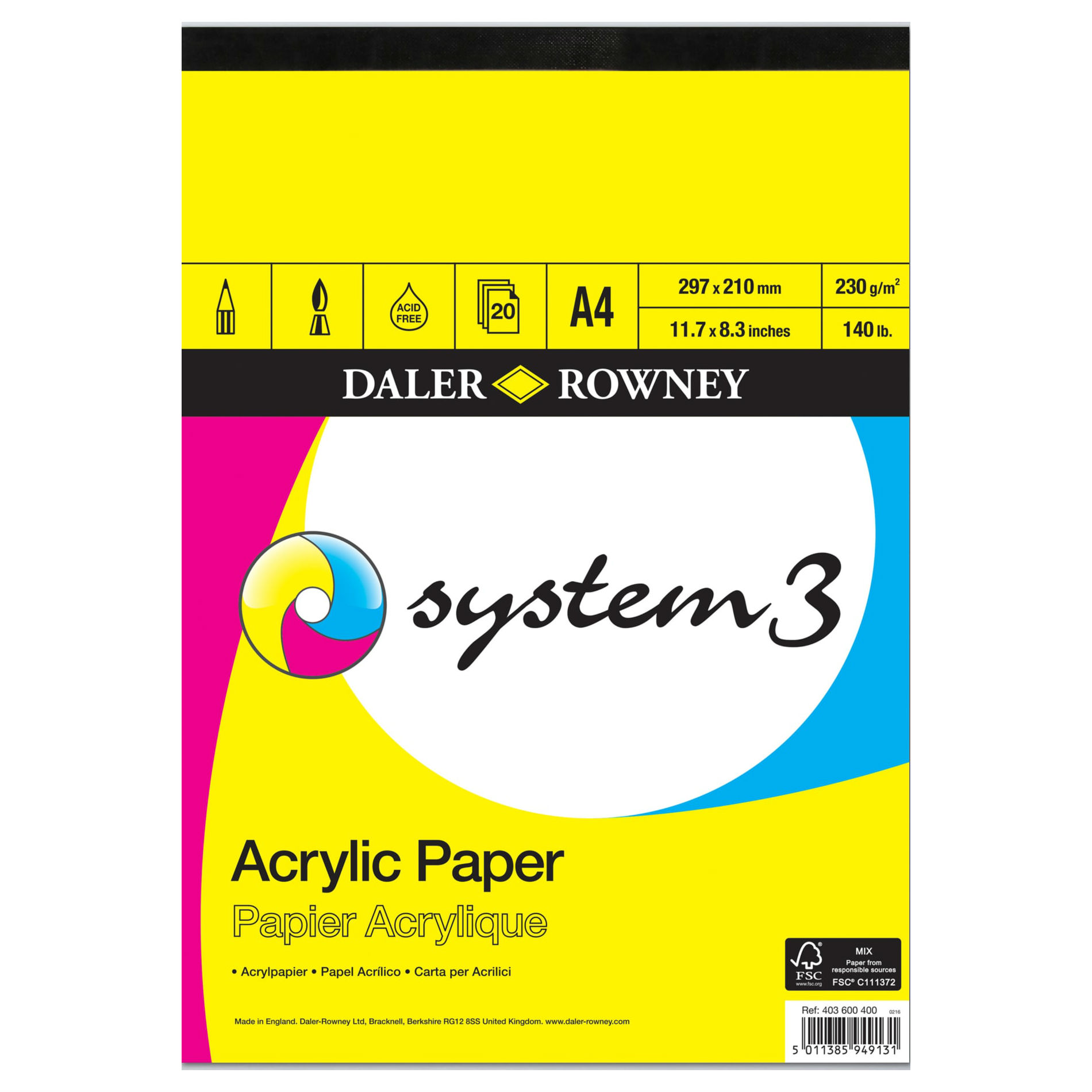 System3-acrylic-A4-230g-20st