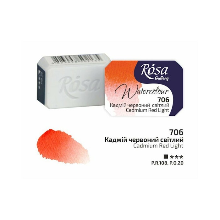 Rosa akvarellfärg Gallery-706 Cadmium Red Light