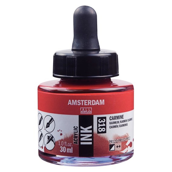 Amsterdam ink-30ml-318-carmine