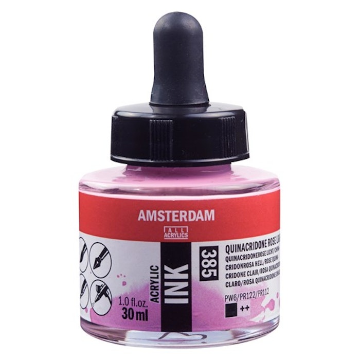 Amsterdam ink-30ml-385-quinaridone rose light