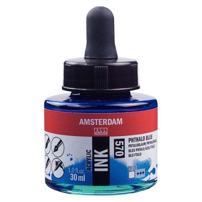 Amsterdam ink-30ml-570-phthalo blue