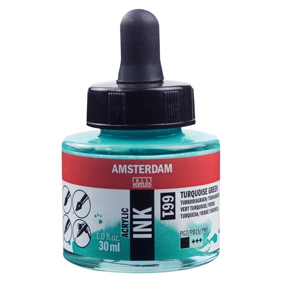 Amsterdam ink-30ml-661-turqouise green