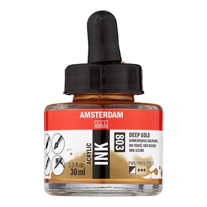 Amsterdam ink-30ml-803-deep gold