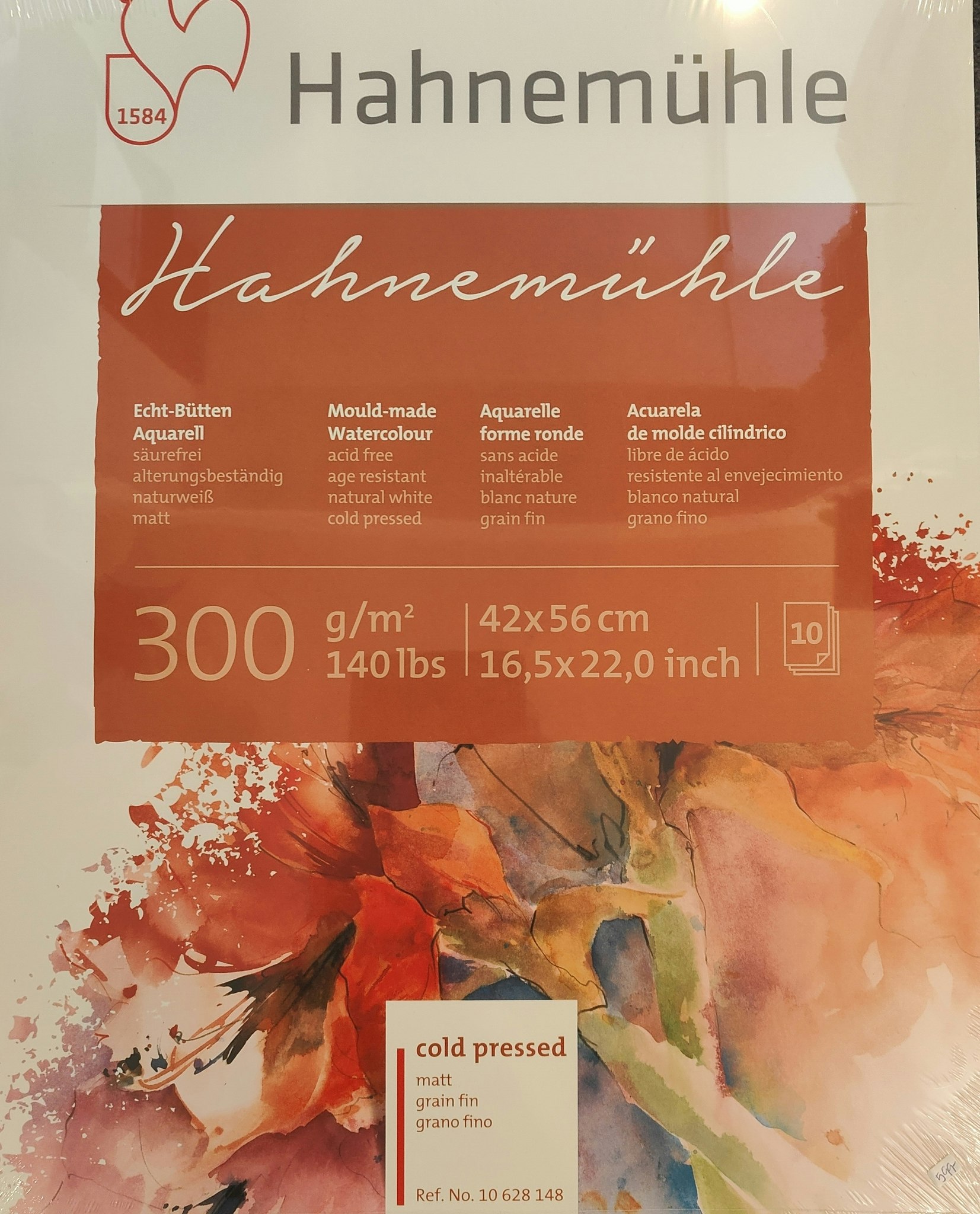 Hahnemuhle-akvarell-Coldpress-42x56cm-300g-10st