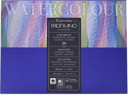 Fabriano akvarell Cold 30x40cm-300g-20st