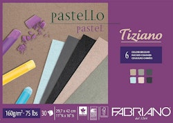 Fabriano-pastello-Tiziano-160g-6 färger-30st