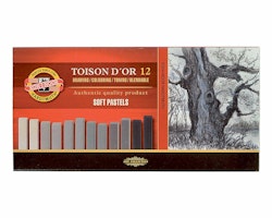 Koh-i-Noor-Soft pastels 12st-grå