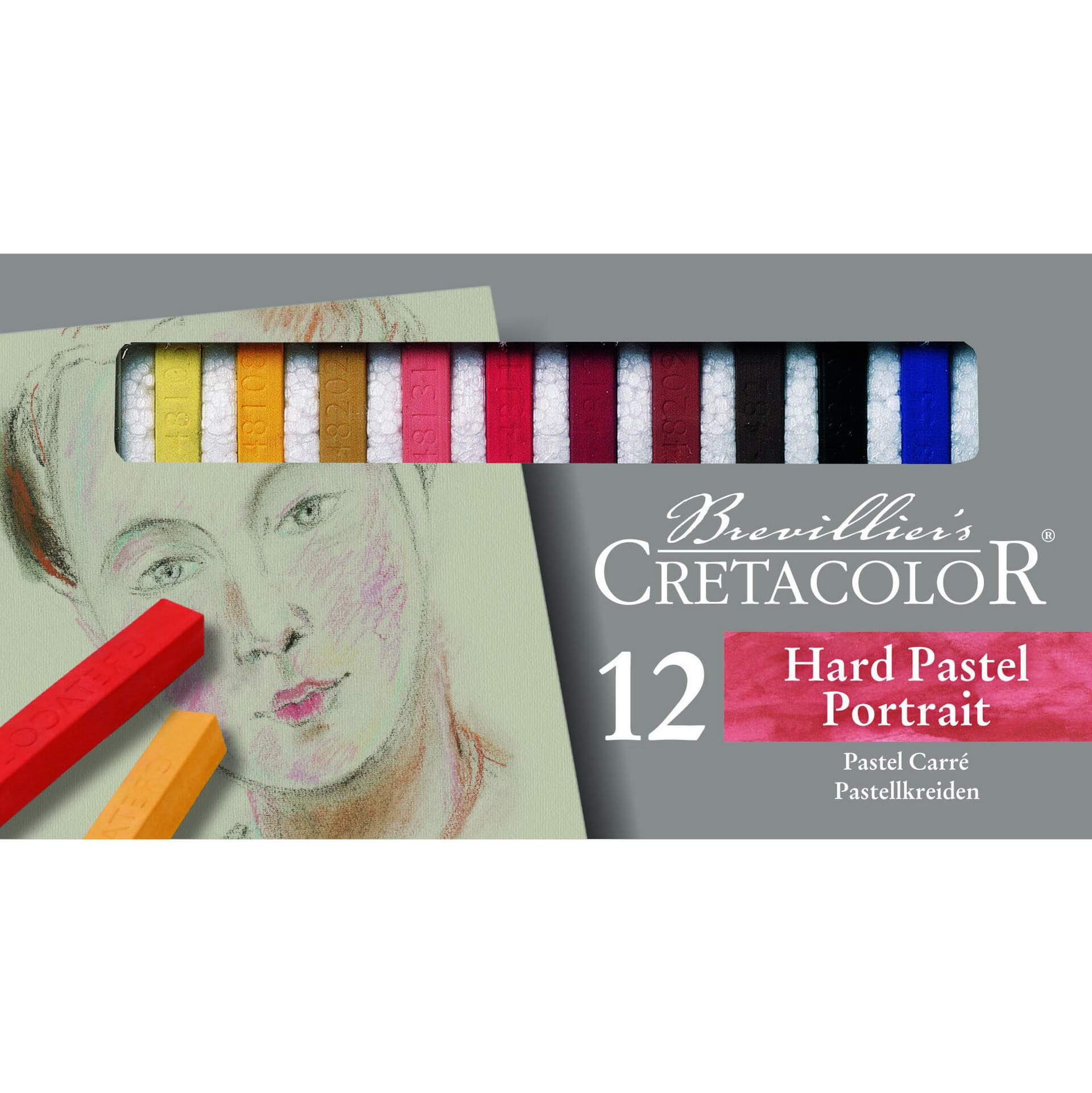 Cretacolor-hard pastell 12 färger