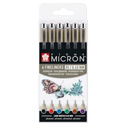 Micron-6st fineliners 05/0.45mm