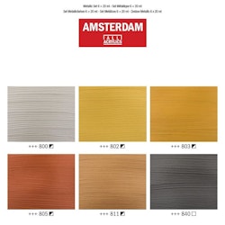 Amsterdam färgset 20ml 6st-metallic