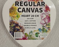 Canvas hjärta 20 cm- 280 gram