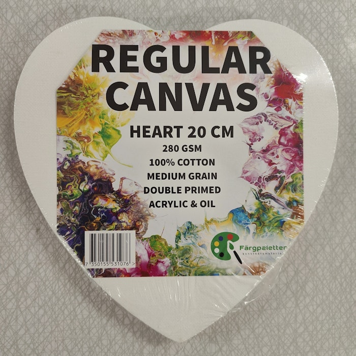 Canvas hjärta 20 cm-280 gram-Färgpaletten