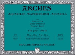 Arches akvarellblock-640g-23x31-10stCP