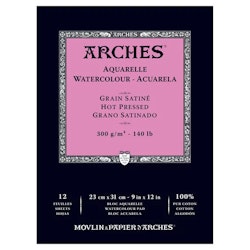 Arches akvarellblock-300g-23x31cm-12st-Hotpress