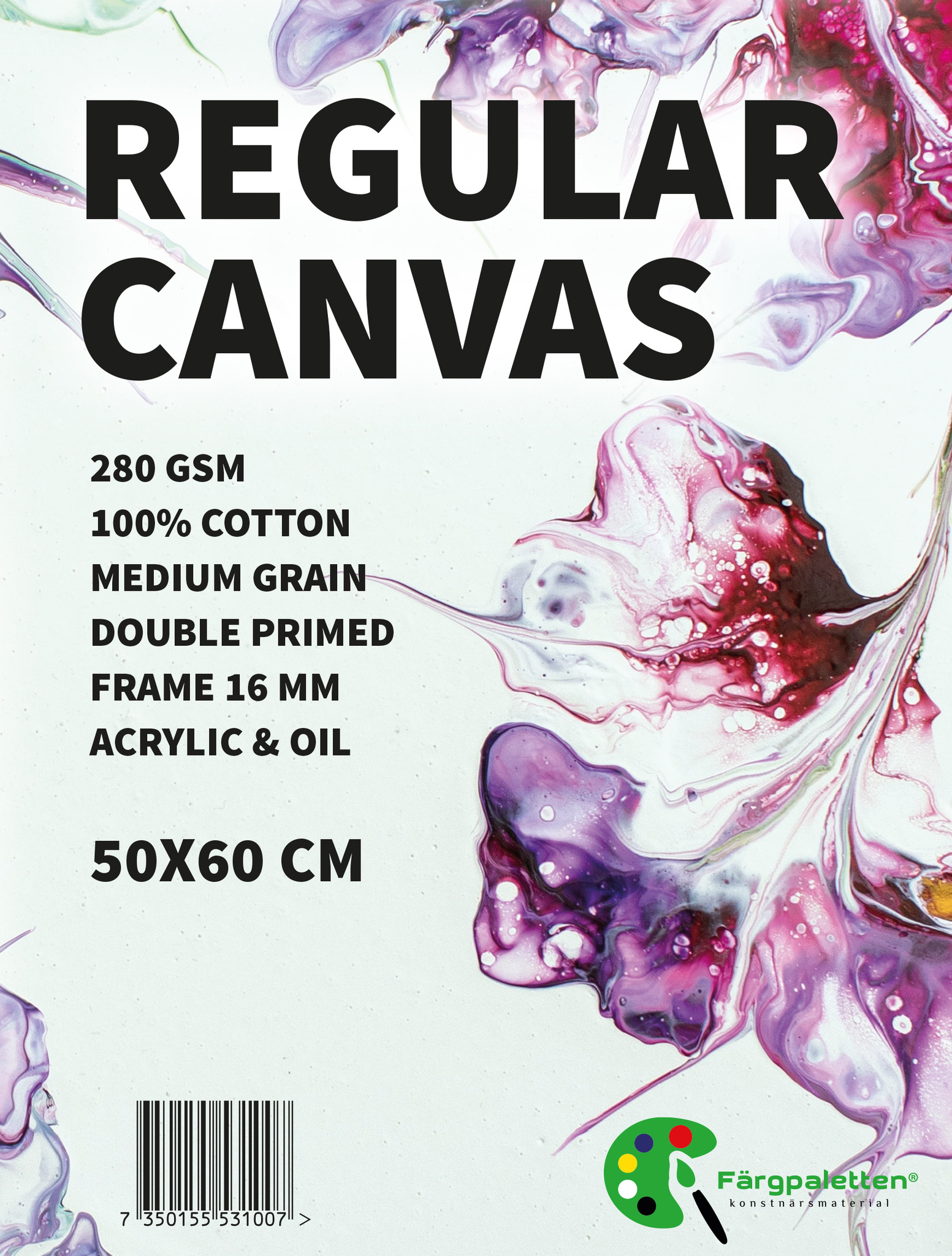 Canvas-50x60-Regular-380gram-Färgpaletten