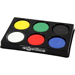Vattenfärg-colortime-6 färger-vit/svart