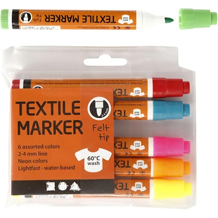 Textilmarker-Neon-6st