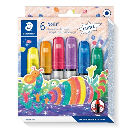 Noris-Gel Crayons-Glitter-6st