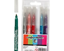 Colortime-Glittertusch-mix-6st