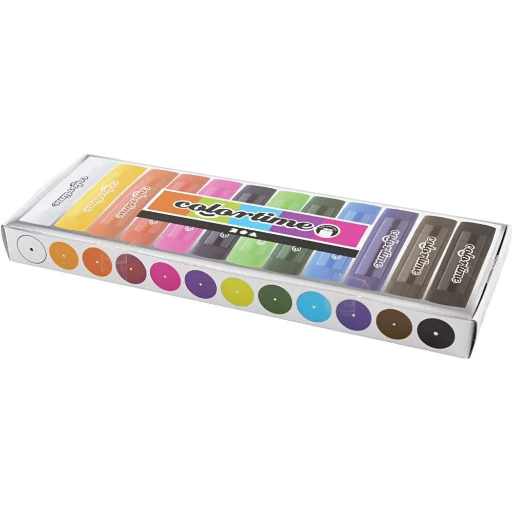 Colortime-soft color stick-8cm-12st