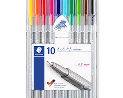 Fineliners Triplus 0,3 mm - 10 pennor