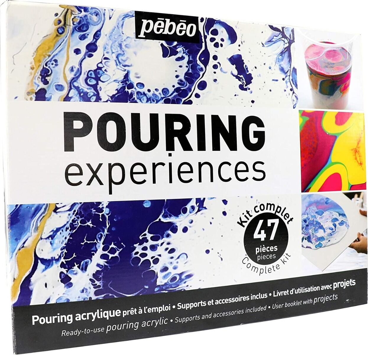 Acrylic Pouring set - Pebeo 47 delar