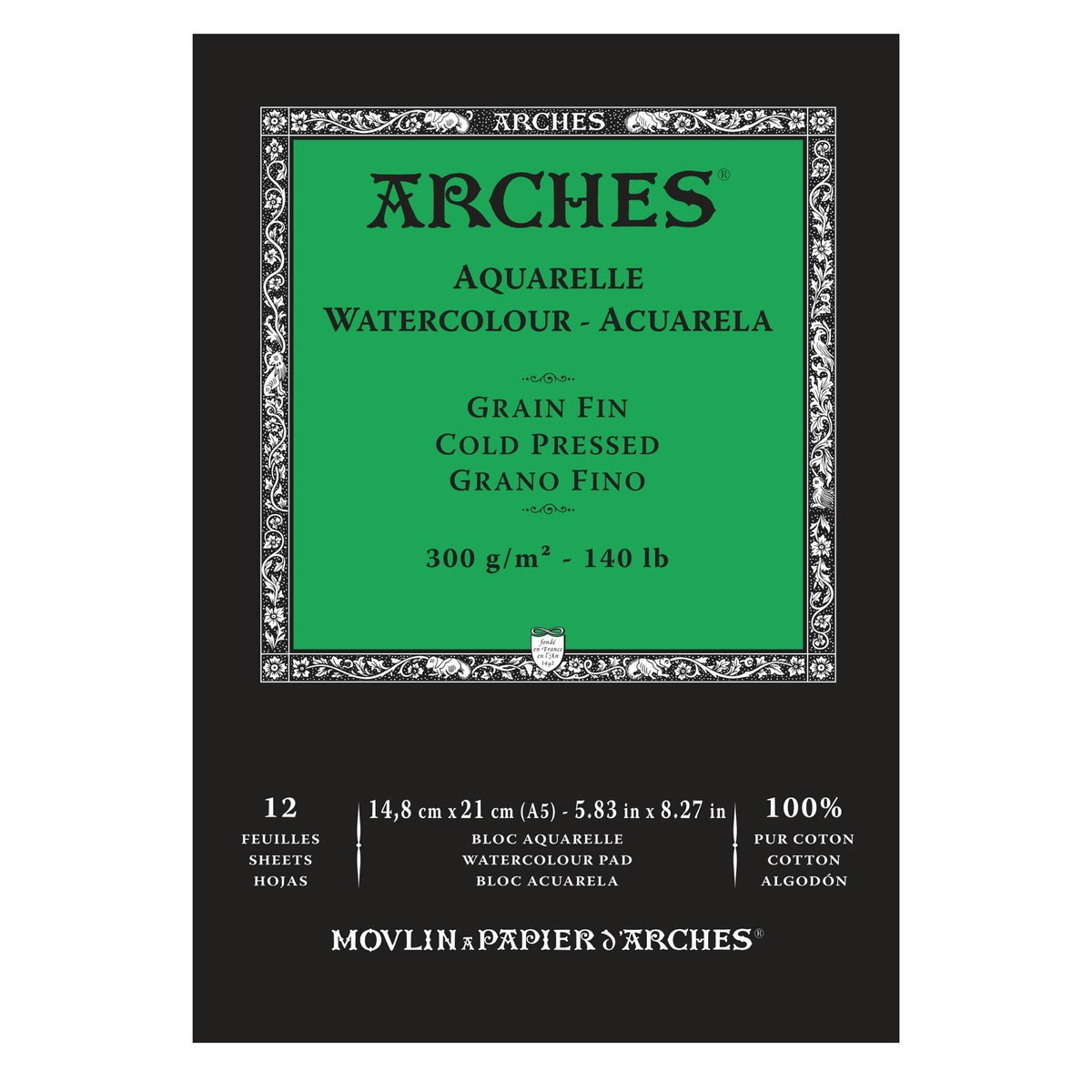 Arches akvarellblock-300g-14,8x21-12st-CP