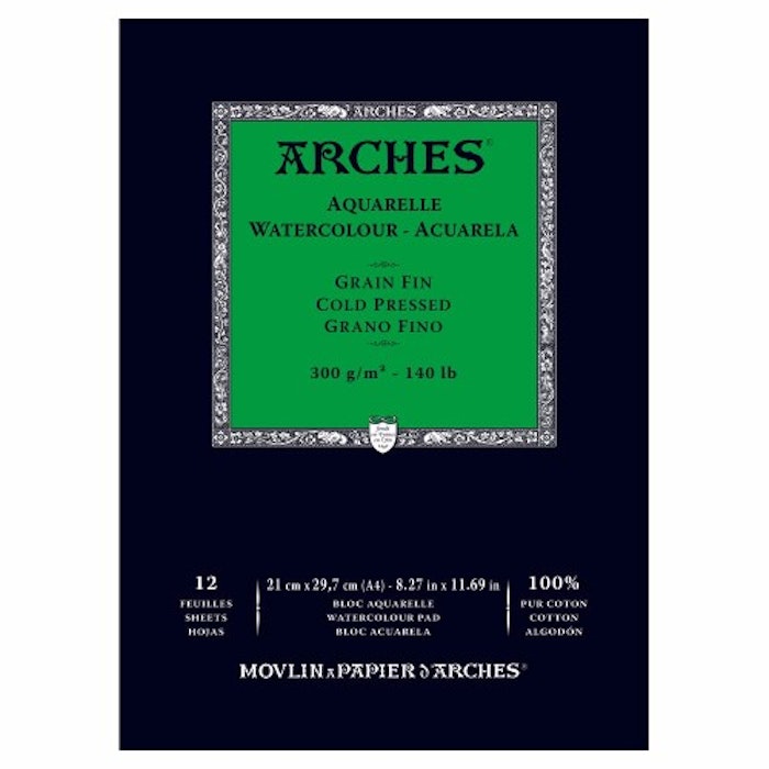 Arches akvarellblock-300g-21x29,7-12st-CP