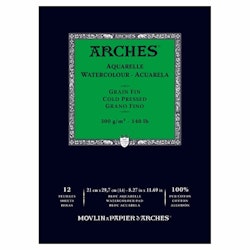 Arches akvarellblock-300g-21x29,7-12st-CP