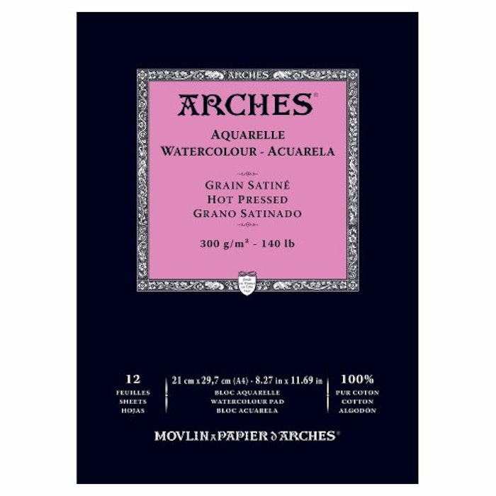Arches akvarellblock-300g-21x29,7-12st-HP