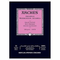 Arches akvarellblock-300g-21x29,7-12st-HP