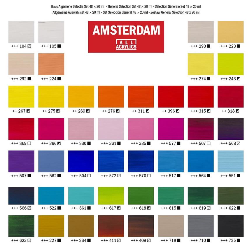 Amsterdam-Standard Series Acrylic Set 48× 20 ML