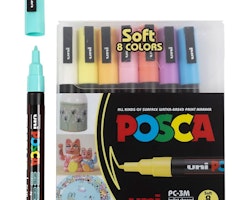 Posca-PC-3M-0,9-1,3mm-8st-Soft colours