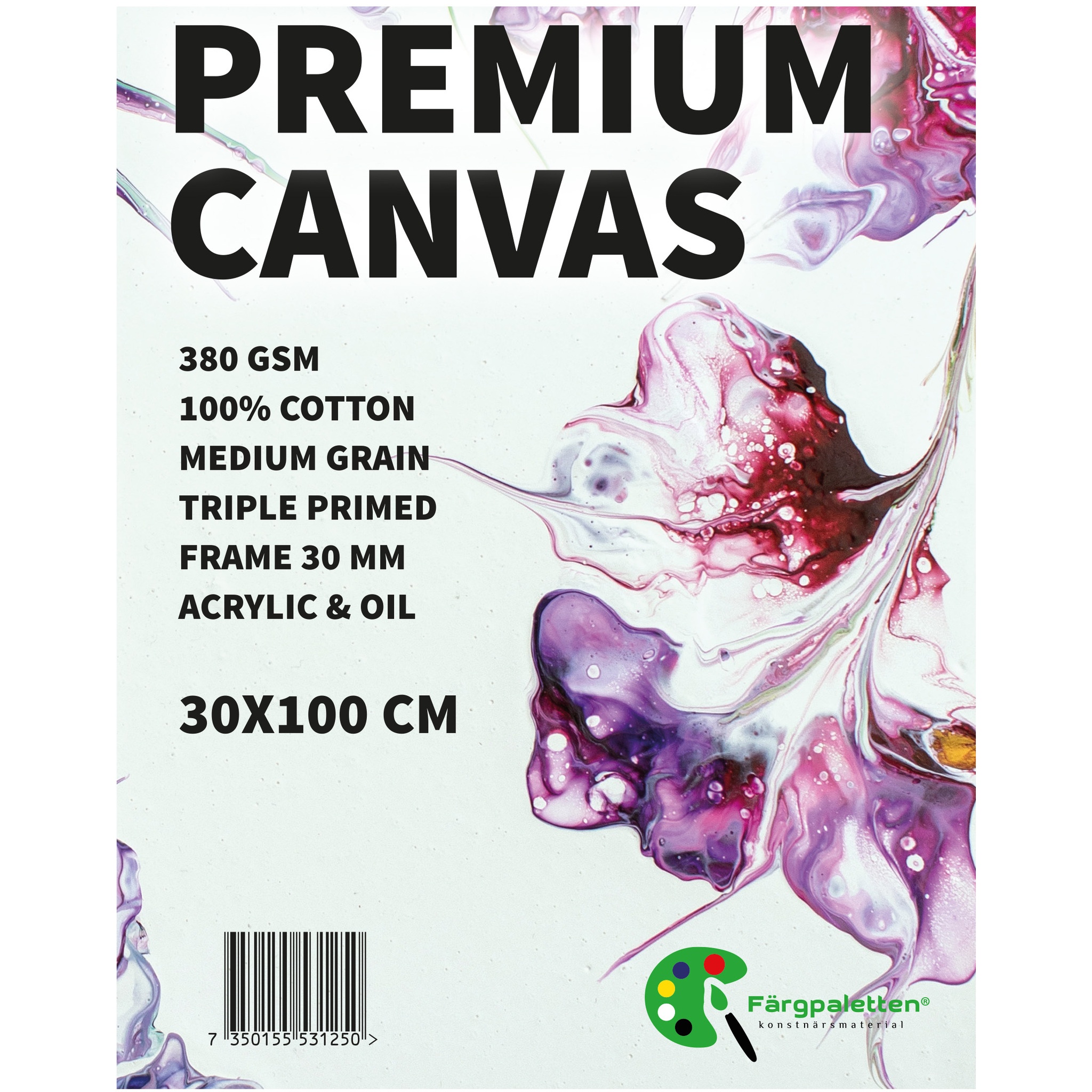 Canvas-30x100-Premium-380gram-30mm-Färgpaletten-2pack
