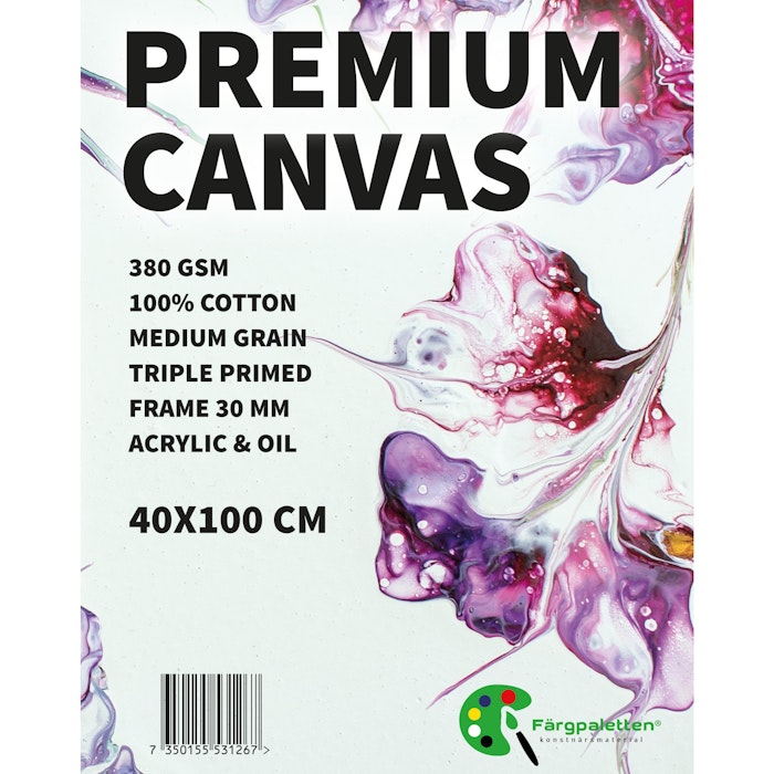 Canvas-40x100-Premium-380gram-30mm-Färgpaletten-2pack