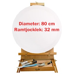 Canvas-Rund-80cm-380gram-Färgpaletten-2pack