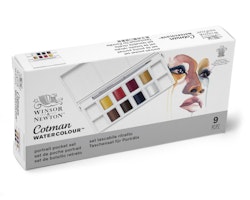 Cotman Watercolour Portrait Pocket Set-9 delar