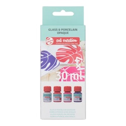 Glas & porslinfärg 4 st x 30ml-Pink silver