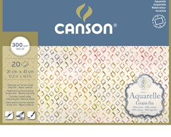 Canson-Aquarelle CP 31x41-300G Block 20st