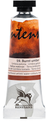 Renesans-extrafine watercolours in tubes 15 ml-59-BURNT UMBER