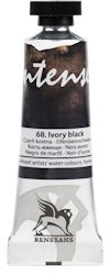 Renesans-extrafine watercolours in tubes 15 ml-68-IVORY BLACK