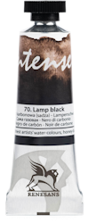 Renesans-extrafine watercolours in tubes 15 ml-70-LAMP BLACK
