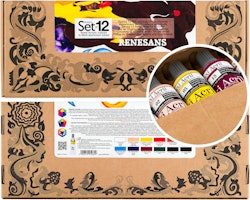 Renesans-Maxi akryl Box med 12 st tuber 60 ml