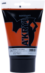 Renesans-A'kryl satin 100 ML-24-BURNT SIENNA